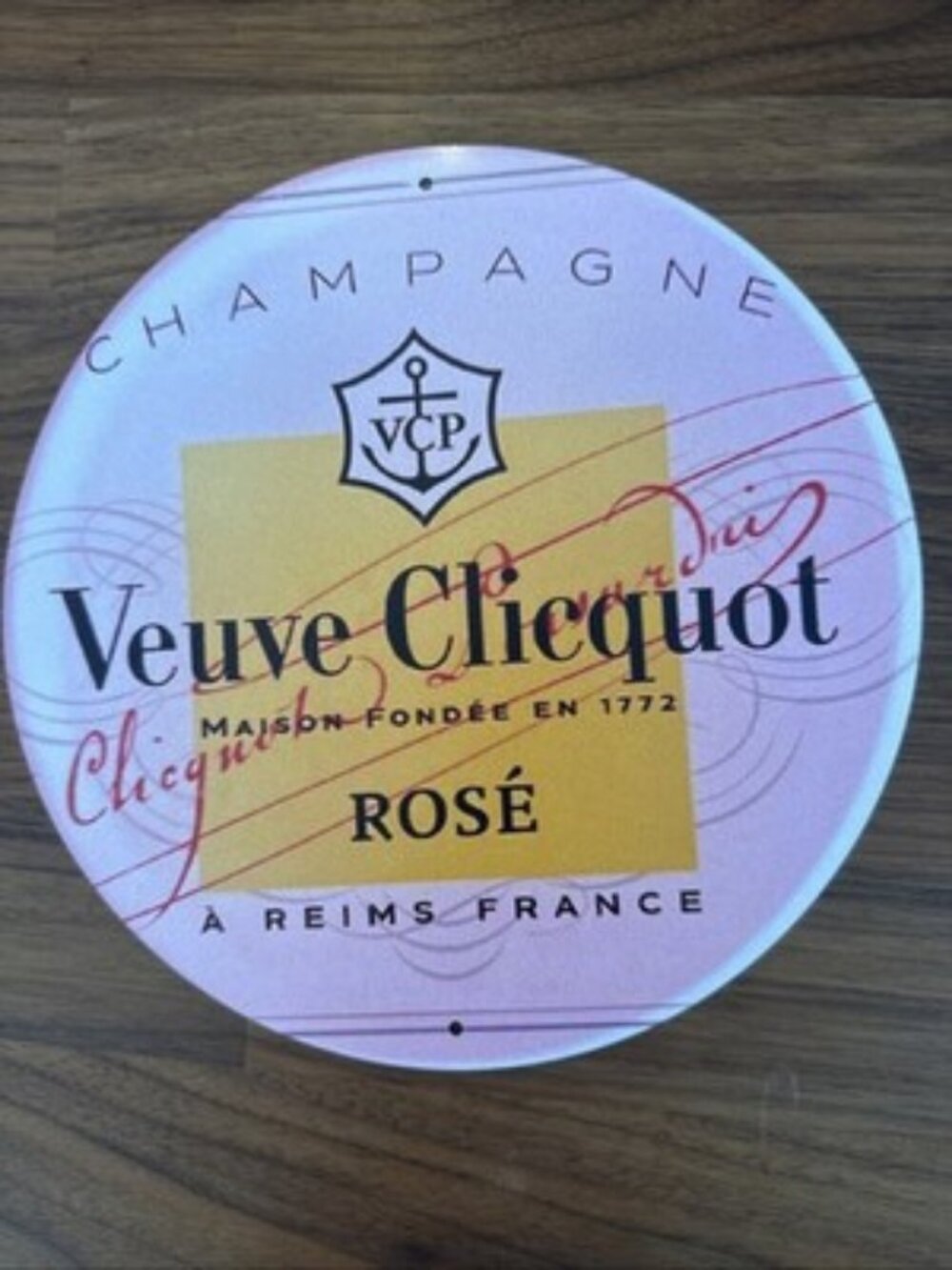 Veuve Clicquot Tin Sign - Pink